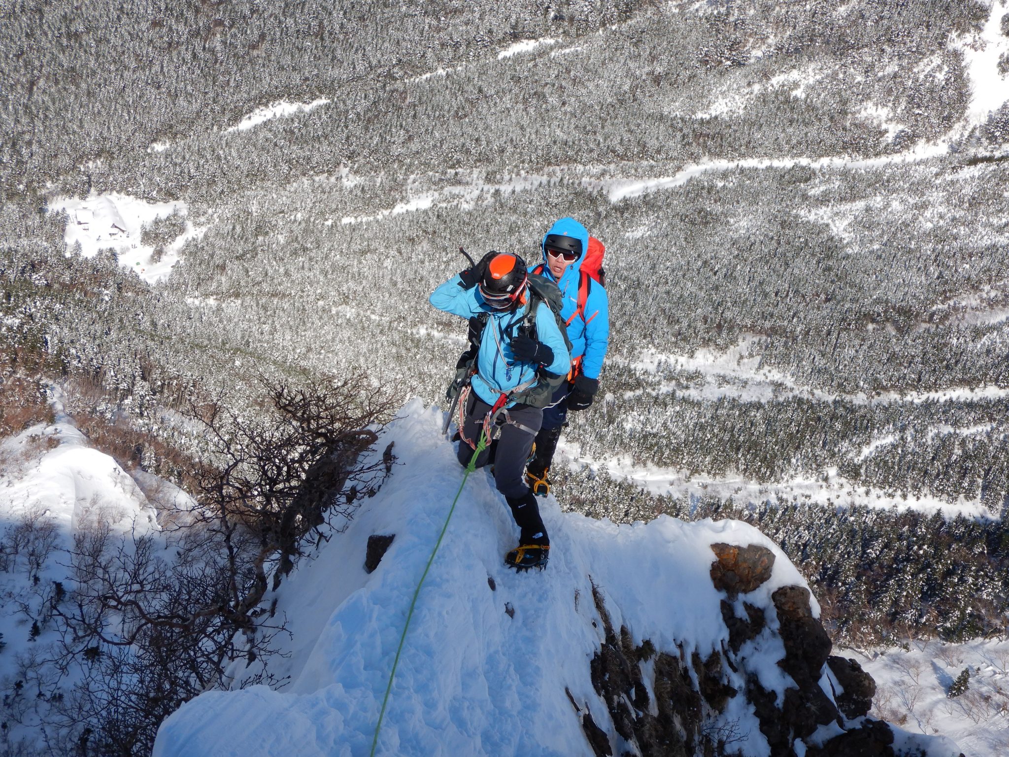 阿弥陀岳北稜とアイゼン・ピッケル・ストックワーク講習2日間